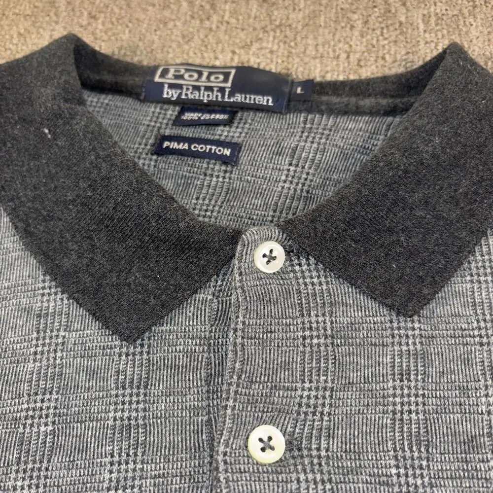 Vintage Polo Ralph Lauren Long Sleeve Polo Shirt Black Large